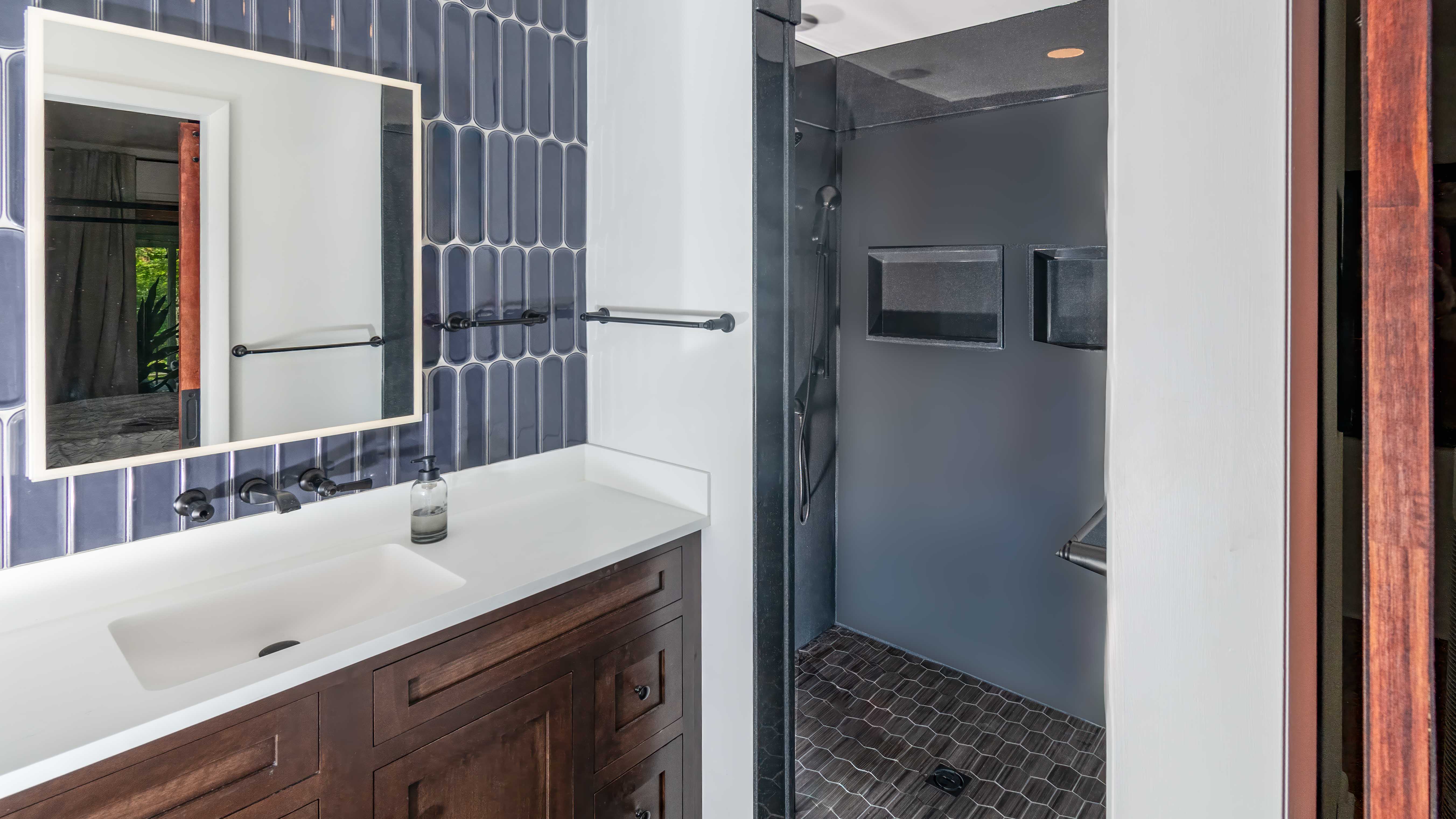 Interior Remodeling Contractors: Completed Bathroom Remodel (Drummer Interiors) bathroom remodel-drummer interiors-business operations photography-upstate-ny